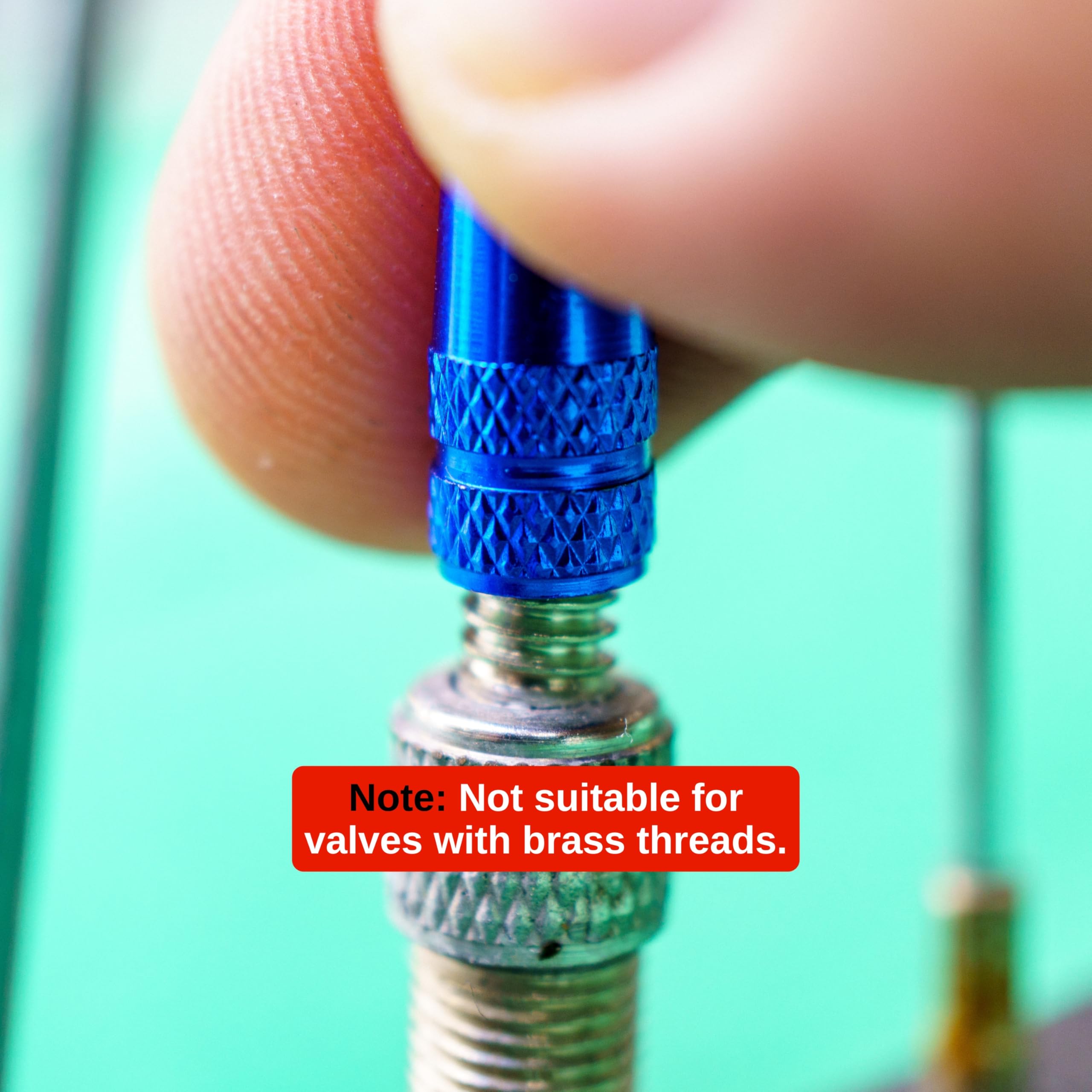 A ABSOPRO Lot De 4 Bouchons De Valve De Pneu De 45 Mm En Alliage D'aluminium Bleu Ciel Pour Voiture, Vélo, Moto, Camion