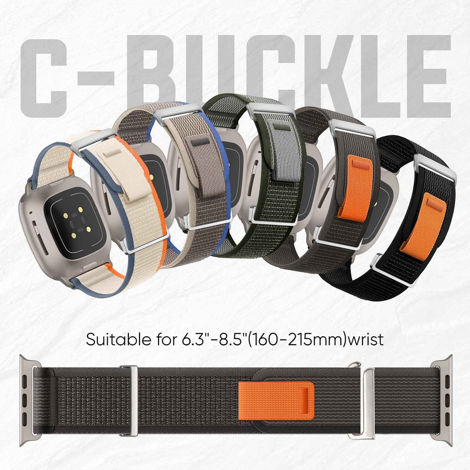 6 Pack Sport Band Compatible with Apple Watch Ultra 2 Band 49mm 46mm 45mm 44mm 42mm for Men Women, Breathable Nylon Trail Loop and Alpine Loop for iWatch Ultra 3/Ultra/Series 11 10 9 8 7 6 5 4 3 SE - Image 6