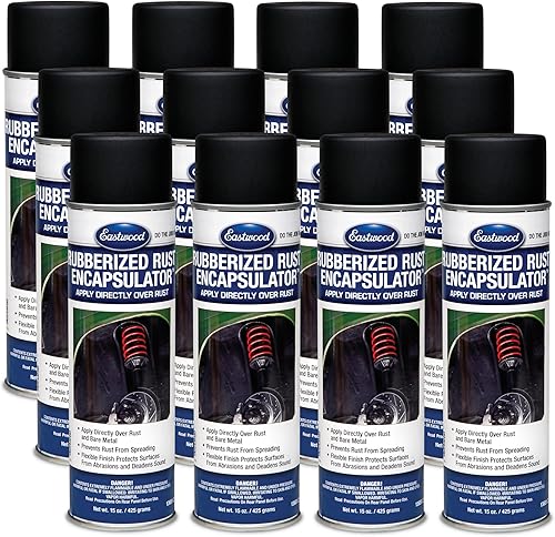 Miniatura 5 de Eastwood Encapsulador de óxido de goma negro de 15 onzas en aerosol que previene la fórmula baja de VOC fortificada con epoxi de corrosión de óxido