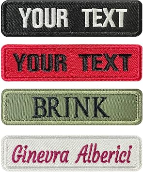 2PCS Custom Embroidered Name Patches, Personalised Sew-On Iron-On Patch