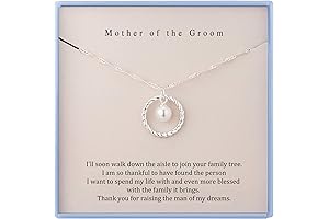 Mother of the Groom Silver Necklace - Sentimental Wedding Gift from Bride