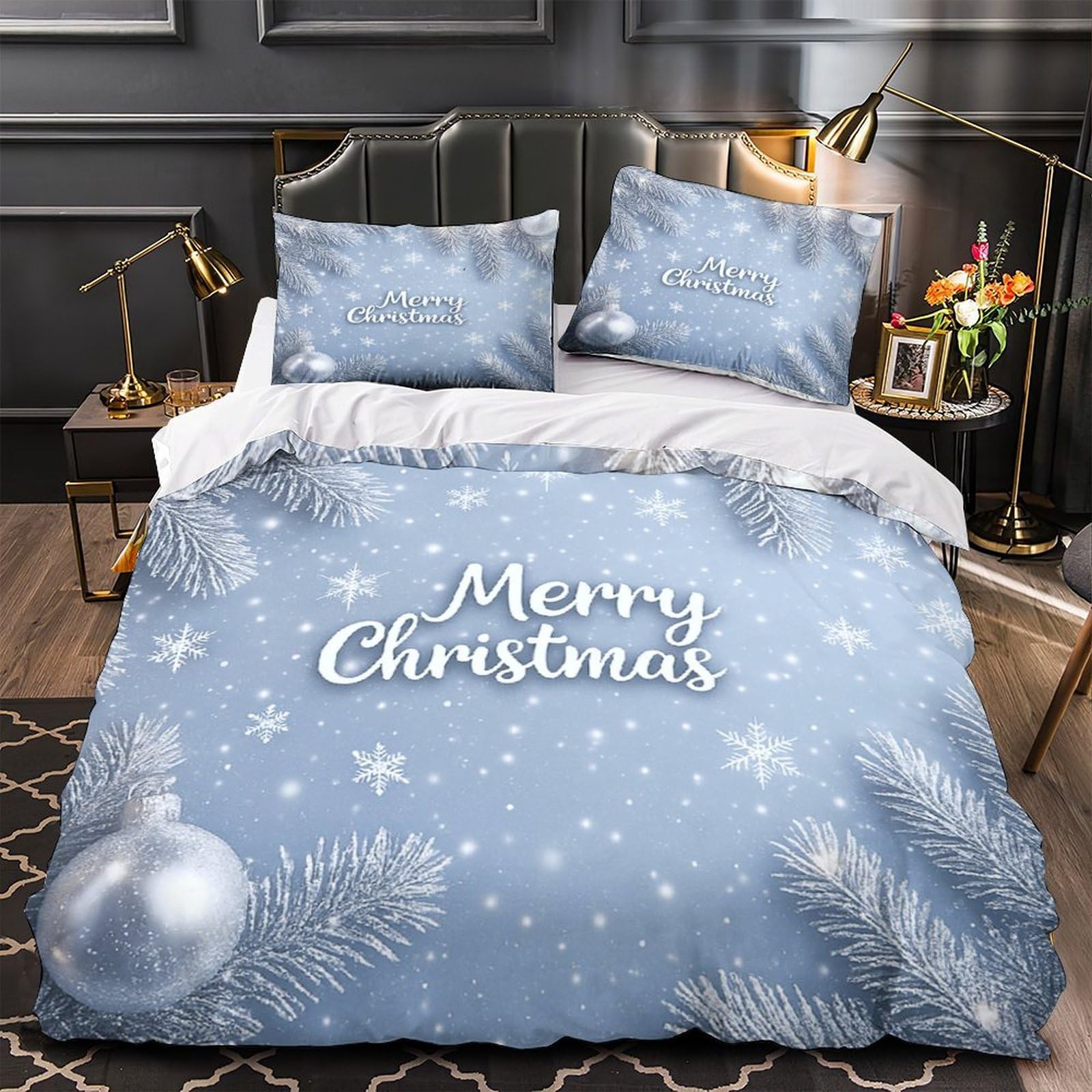 Parure de lit single 135x200cm avec housse de couette microfbre
