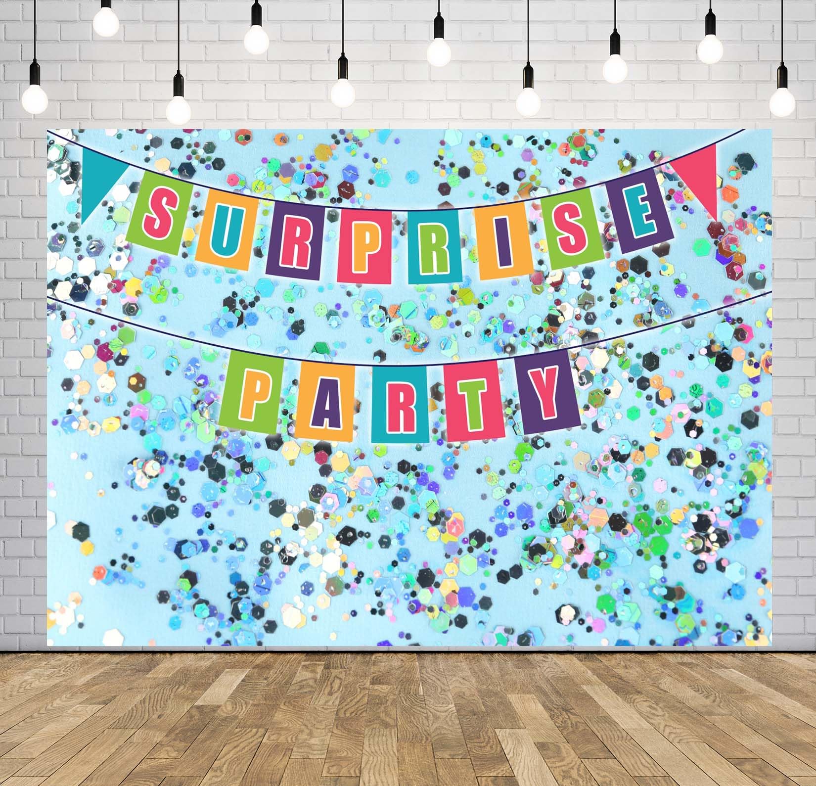 BELECO 4.6x2.5m Telo sfondo festa a sorpresa | Paillettes lucide sfondo azzurro chiaro decorazione compleanno eventi banner cabina foto accessori