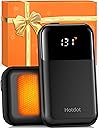 Hotdot Hand Warmers Rechargeable, Heat Levels (104–131°F), Real-Time Temp & Battery Display, Electric Hand Warmers, Fast Heating, Fits in Gloves/Pocket, Gifts for Women & Men