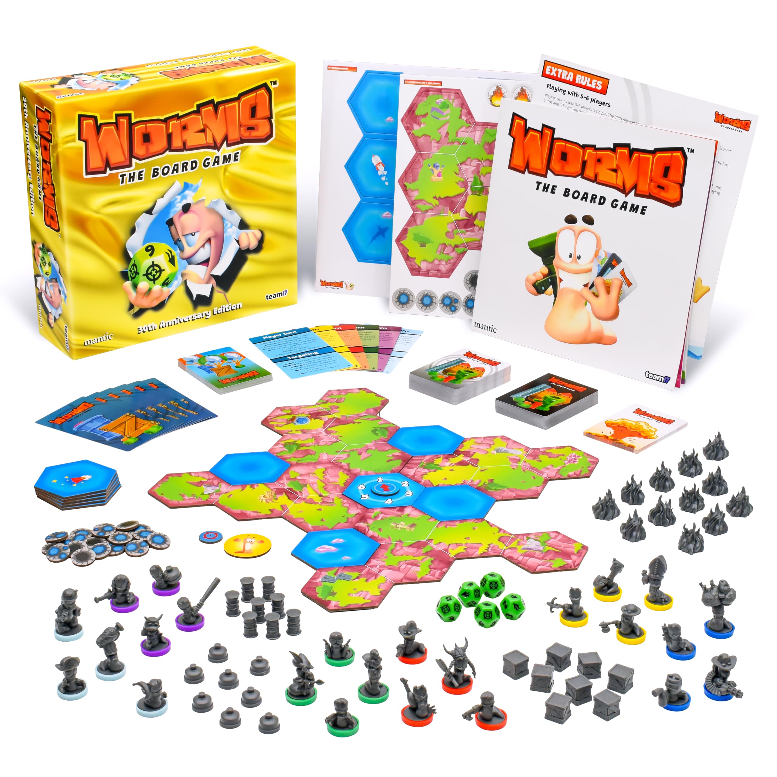 Mantic Games Worms The Board Game 30th Anniversary Edition, 2 to 6 Players