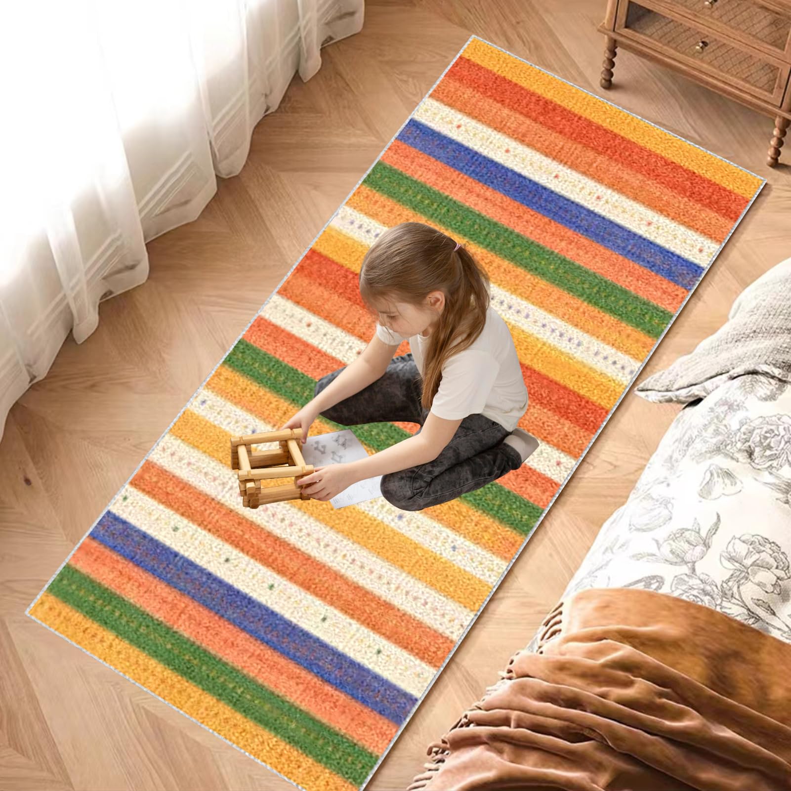 Dywan do długiego korytarza 110 x 400 cm Antypoślizgowy chodnik kuchenny Chłonny dywanik wejściowy, zmywalny dywanik kuchenny, chodnik do przedpokoju kuchni salonu sypialni