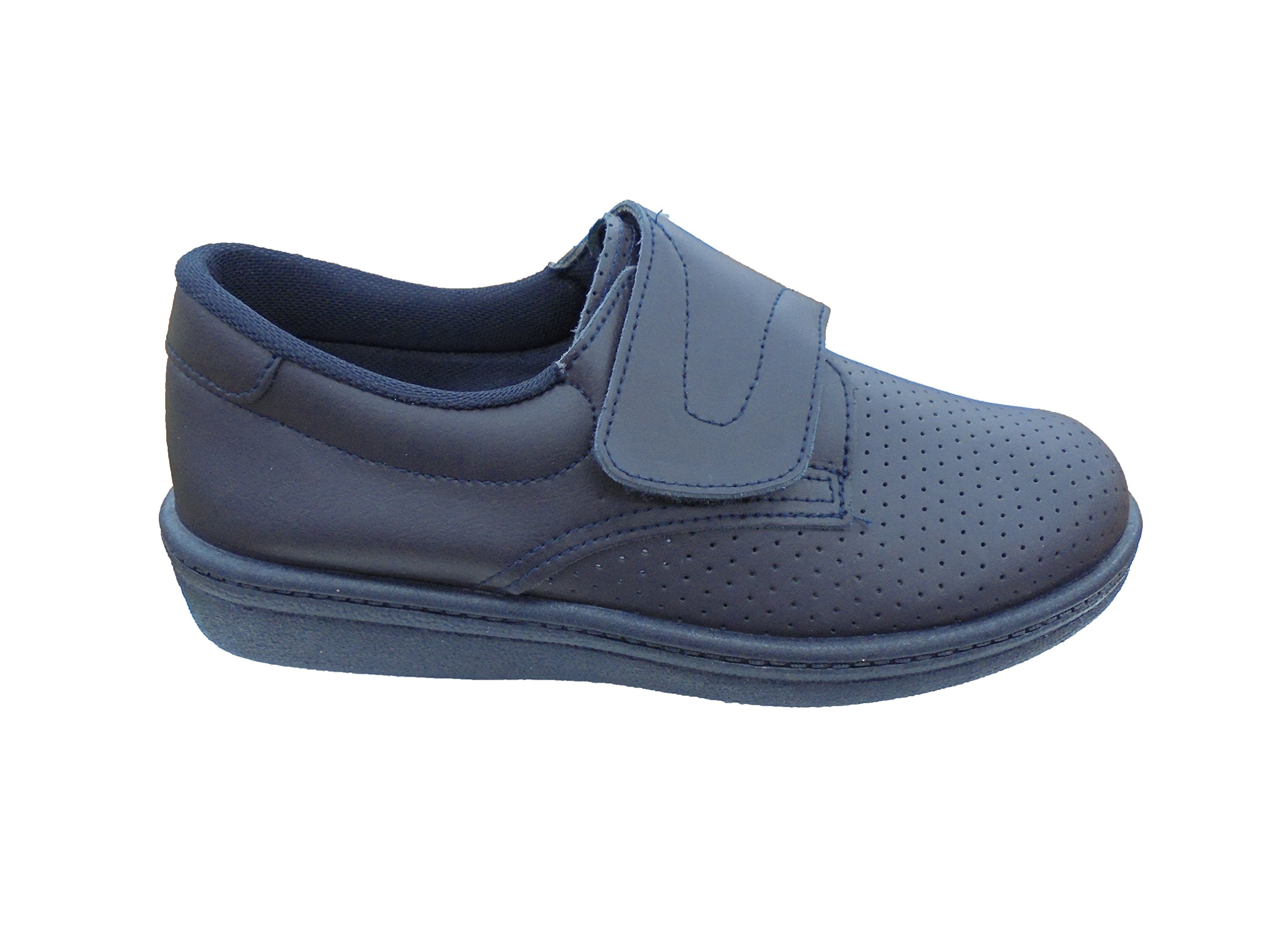 Zuecos Sanitarios Anatomicos en Piel para Hombre, Mod.293 Calzado Made in Spain, Garantia de Calidad. (44, Azul Marino)