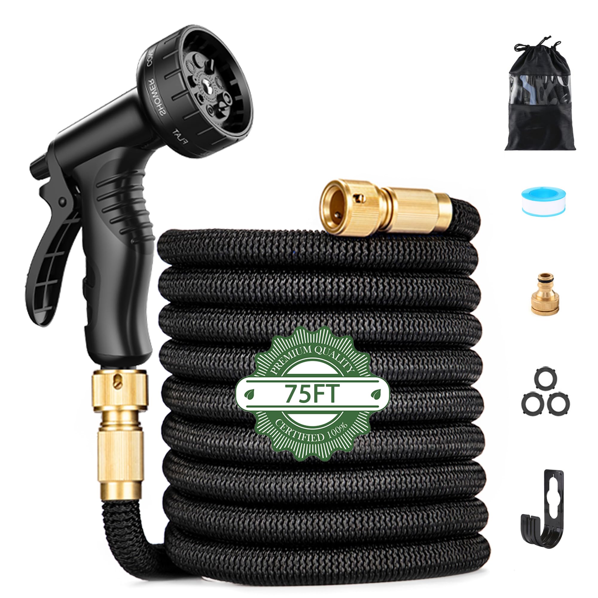 Tubo Flessibile Piatto Per Irrigazione 15,2m (2 Pezzi) + Connettori E Graffette | Irrigatore A Goccia Per Aiuole - 4