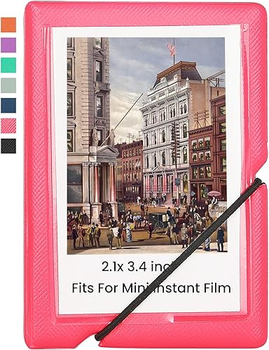 Lifting Álbum de fotos de 28 bolsillos para cámaras instantáneas Fujifilm Instax Mini 70 7s 8 8+ 9 11 25 50s 90, Polaroid PIC 300, lomógrafos (rojo