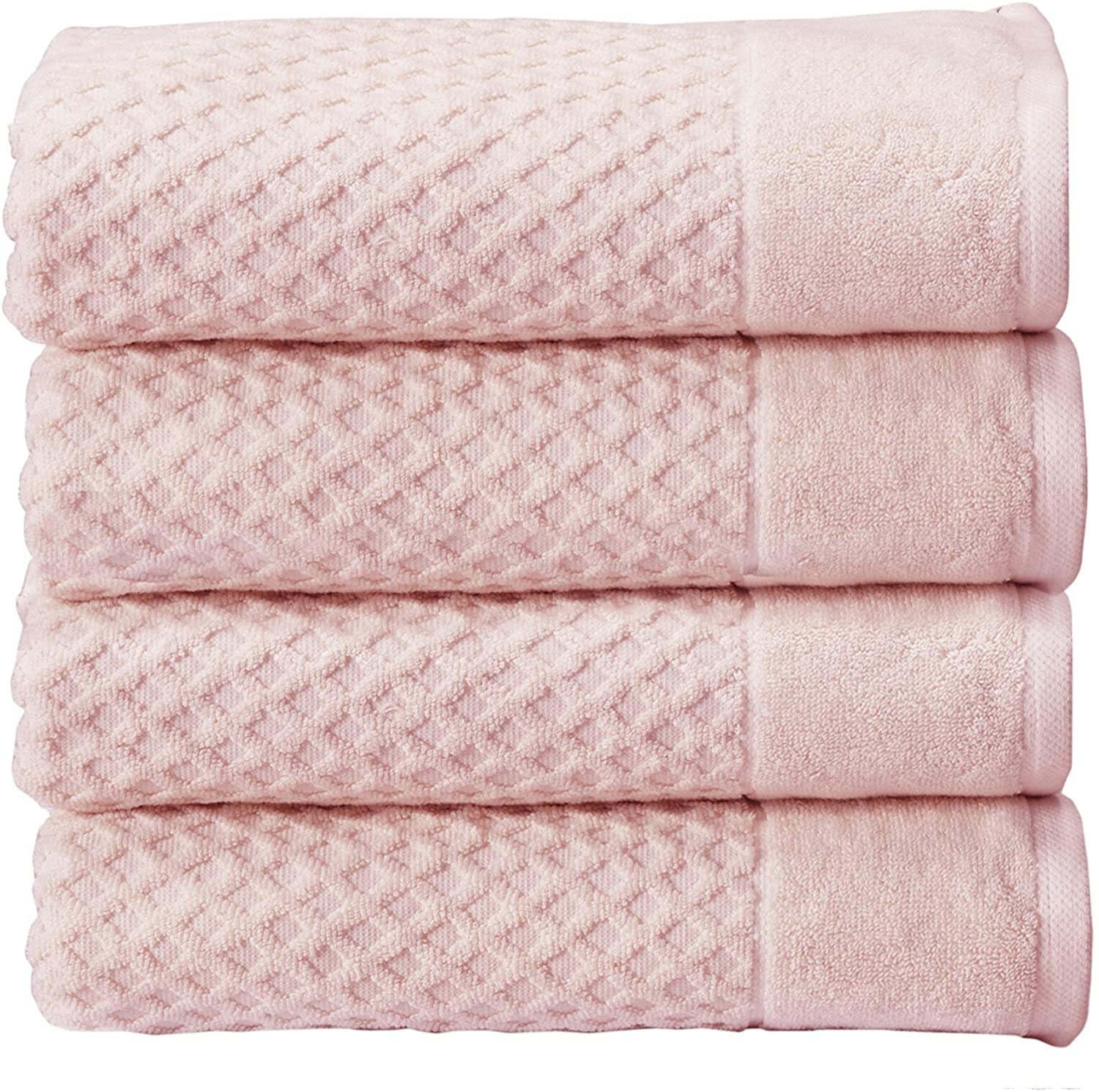 Serviettes de bain de qualité supérieure, parure de 4 pièces rose Simpli-Magic
