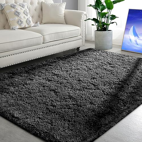 Miniatura 2 de Floralux - Alfombras de pelo largo sintético de felpa, esponjosas y mullidas, 3 x 5pies, para dormitorio, sala de estar, habitación infantil y