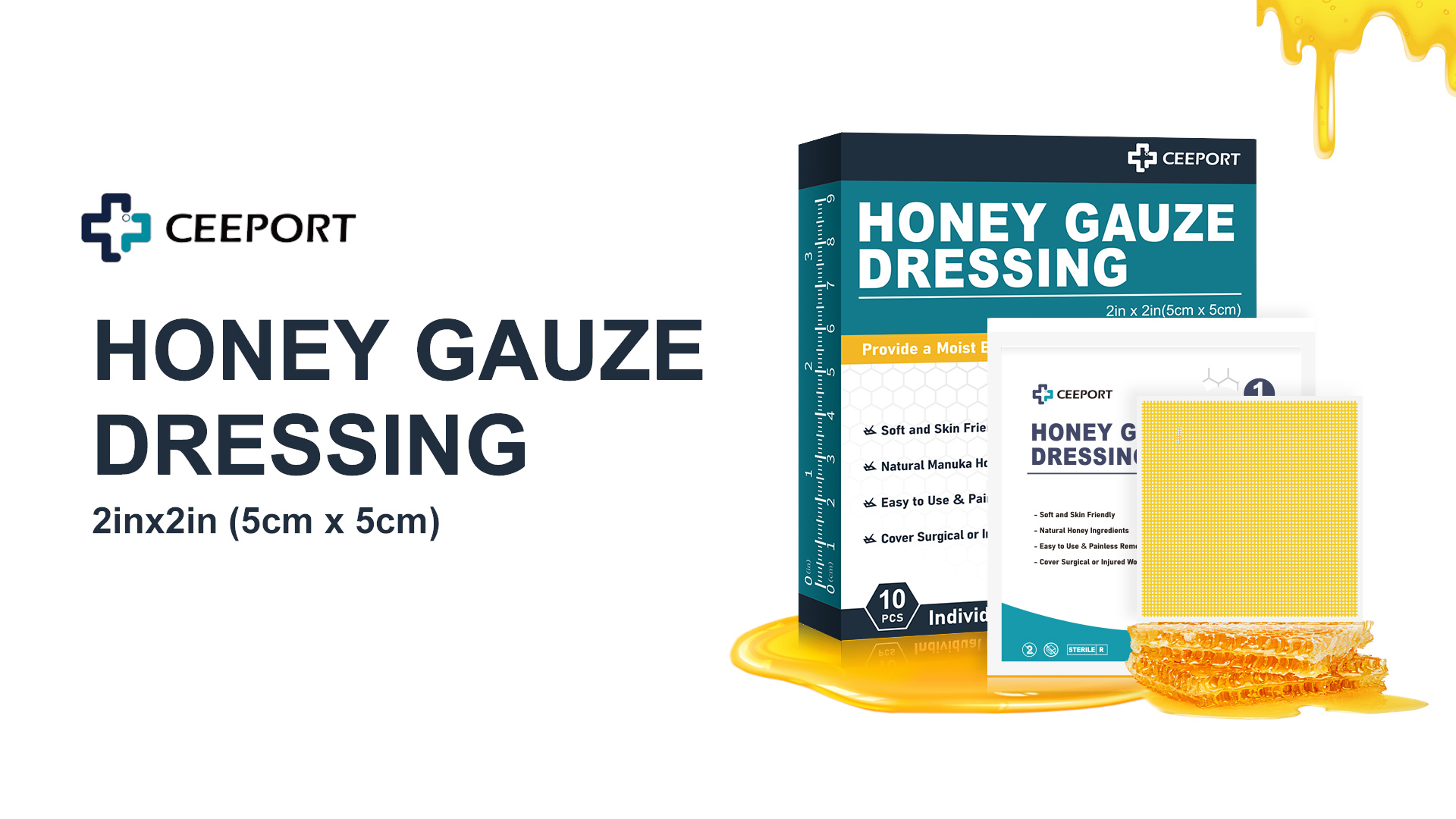 SBC MEDISPA CITRUS & ROSEMARY 2個セット Amazon.com: Ceeport Manuka Honey Gauze Wound Dressing 2