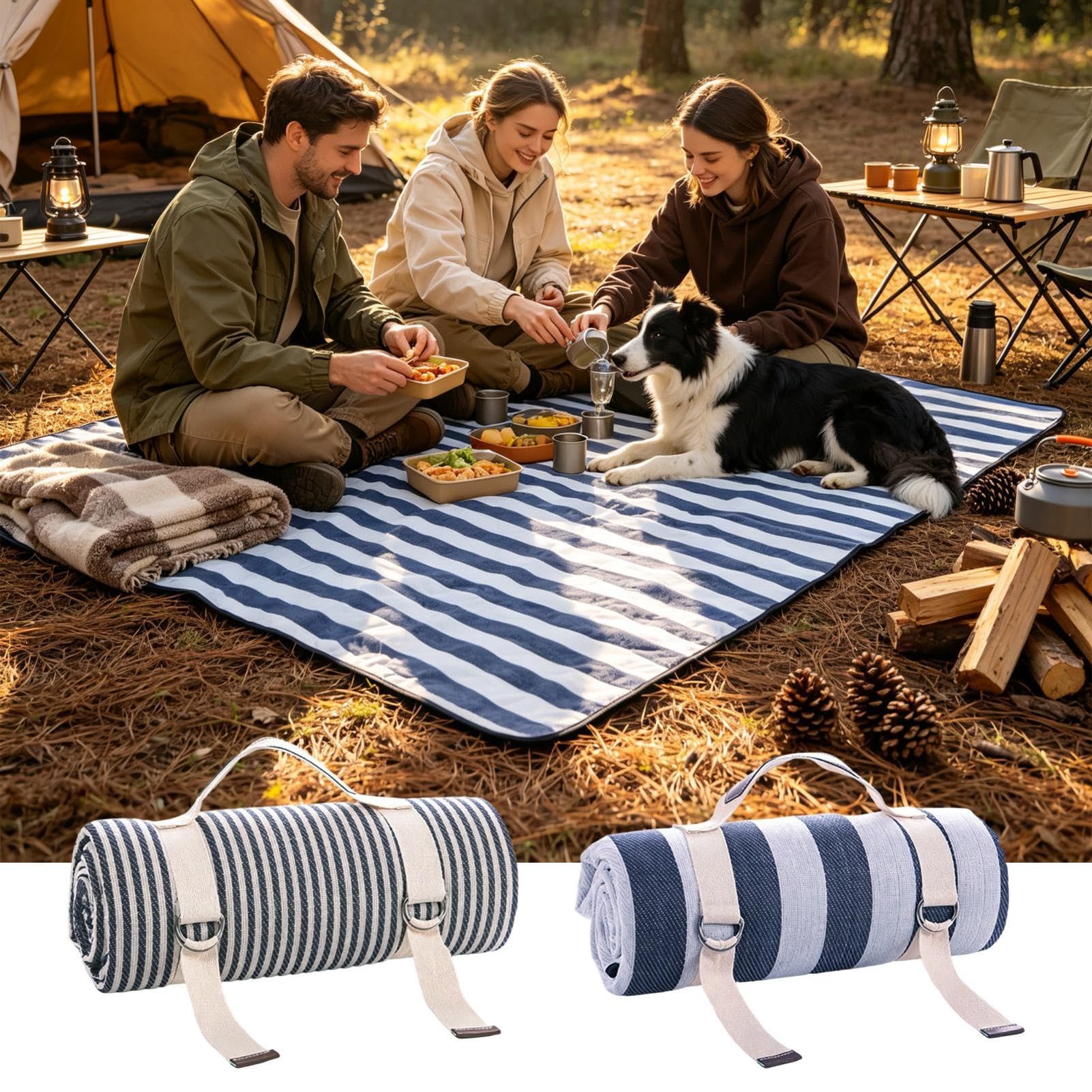 Couverture De Pique-Nique D'Extérieur Tapis Plage Portable Anti-Sable