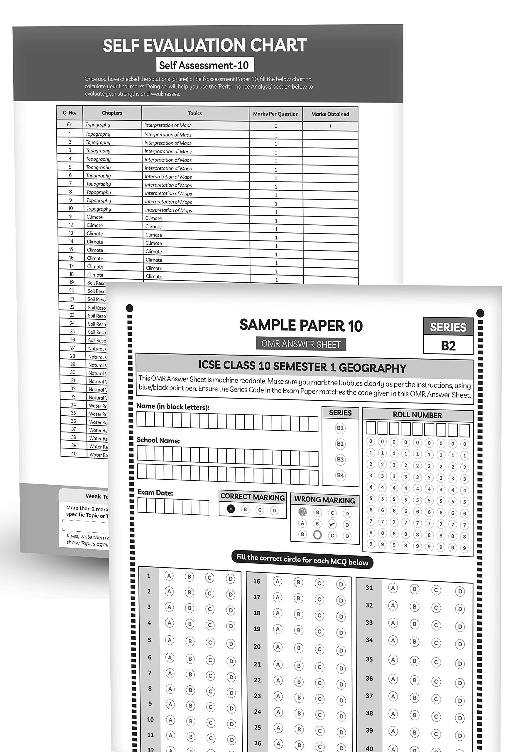 Educart ICSE Semester 1 History & Civics + Geography Sample Papers Class 10 MCQ Combined Book For 2021 Exam (Based on 26th Aug ICSE Specimen Paper) 4