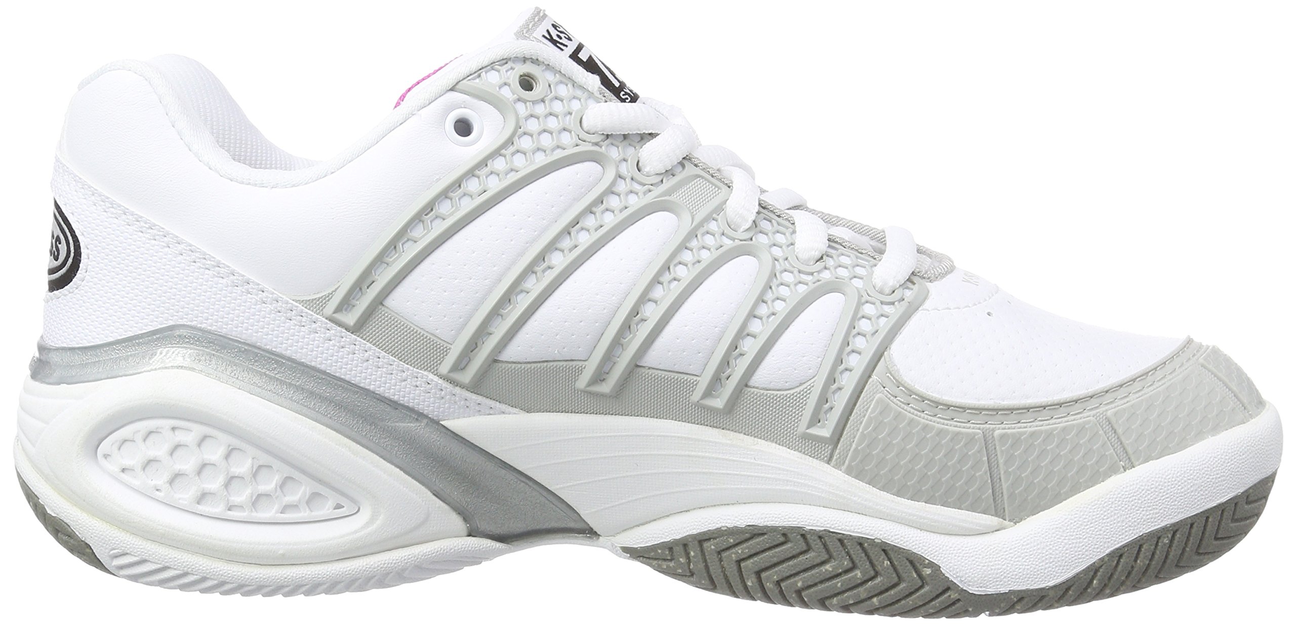 K-Swiss KS Tfw Defier DS-Wht/Ltgry/Rspbrryrse, Zapatillas de Tenis Mujer