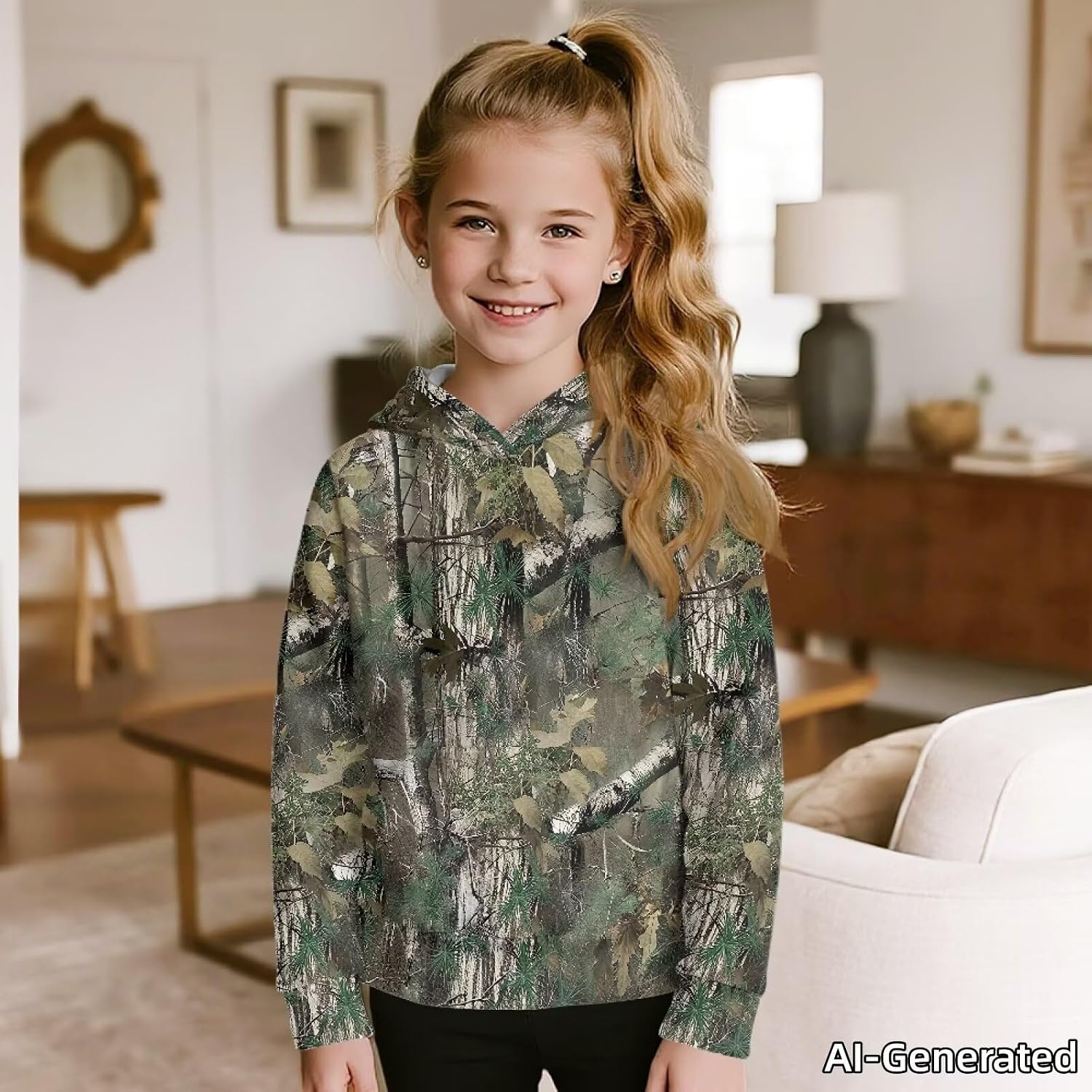 SEANATIVE Kids Hoodies for Girls Boys Athletic Hoodies Oversized Graphic Sweatshirt with Front Pocket