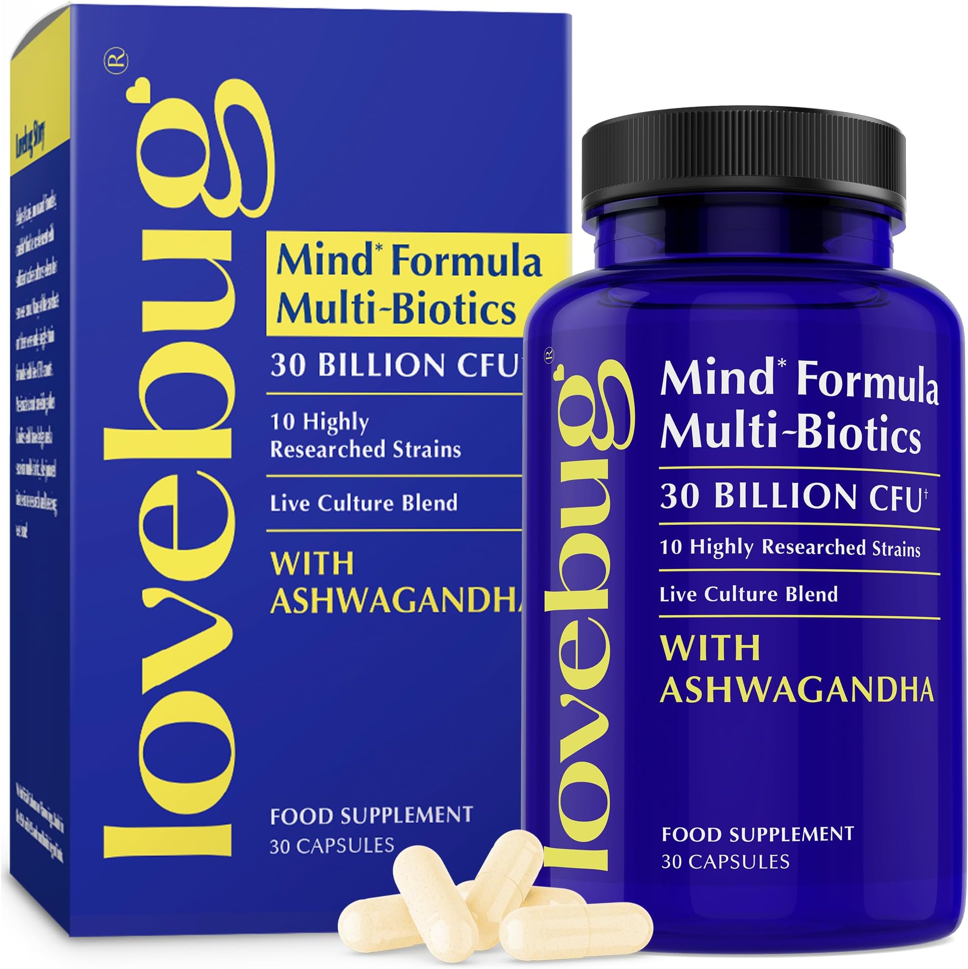 Lovebug Mind Formula Multibiotics, 30 Capsules