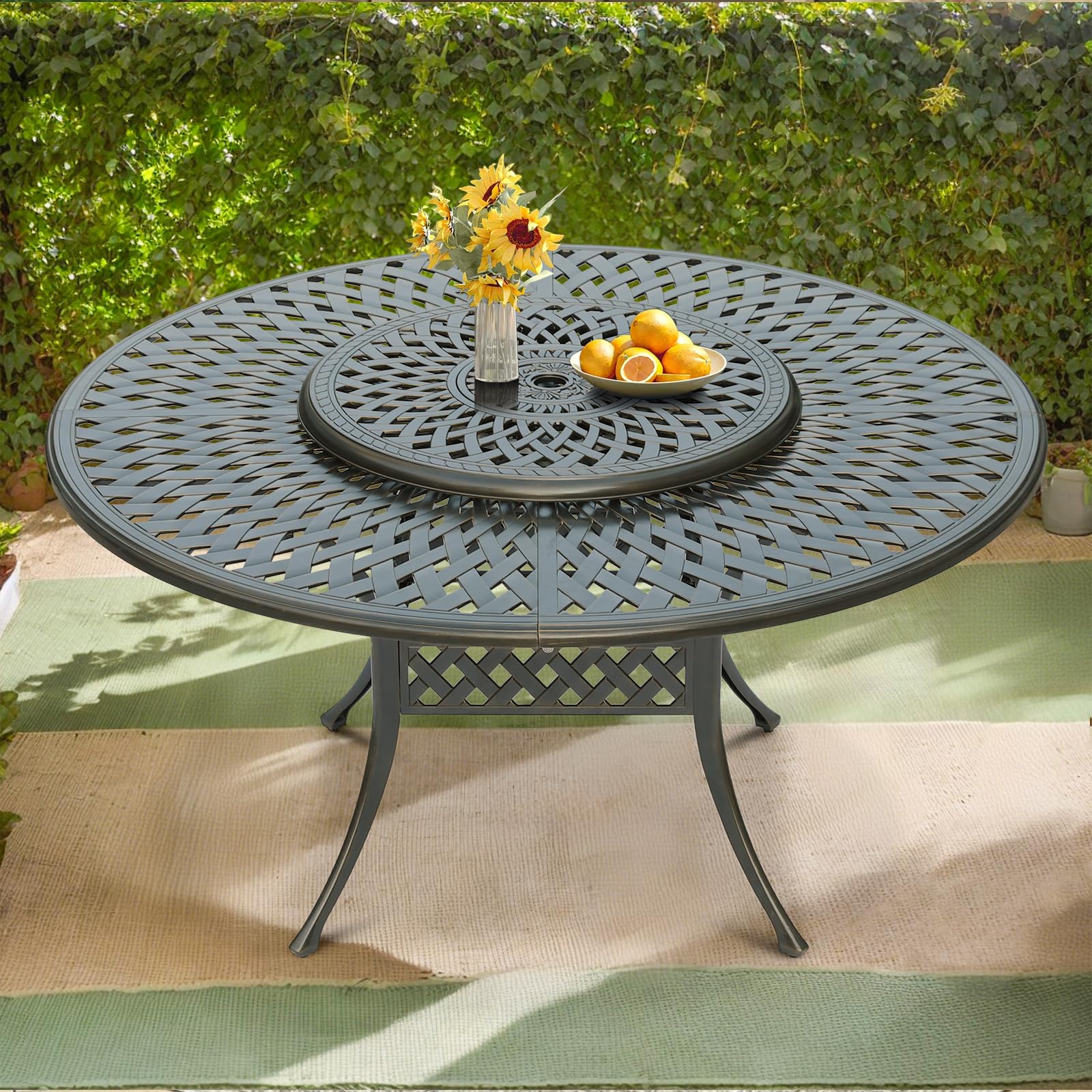 6 seat round patio table