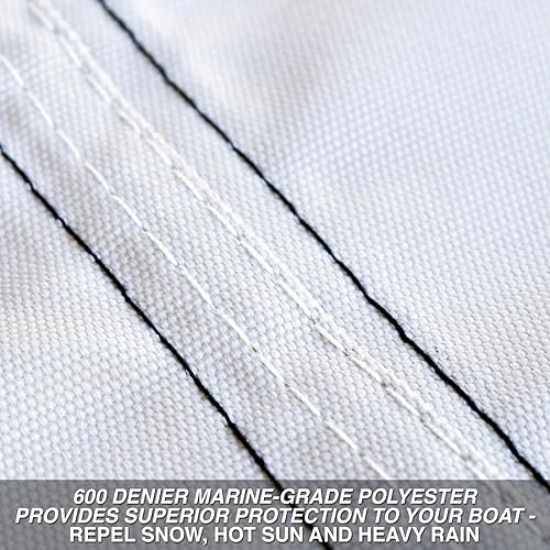 Miniatura 3 de Funda para barco pesquero con casco en "V", denier 600, de Budge, Gris