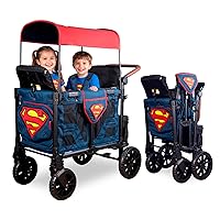 Vista 11 de Cochecito tipo vagón doble WONDERFOLD Volkswagen (2 plazas) - Cochecito vagón plegable con parachoques clásico VW, faros y ruedas retro todoterreno