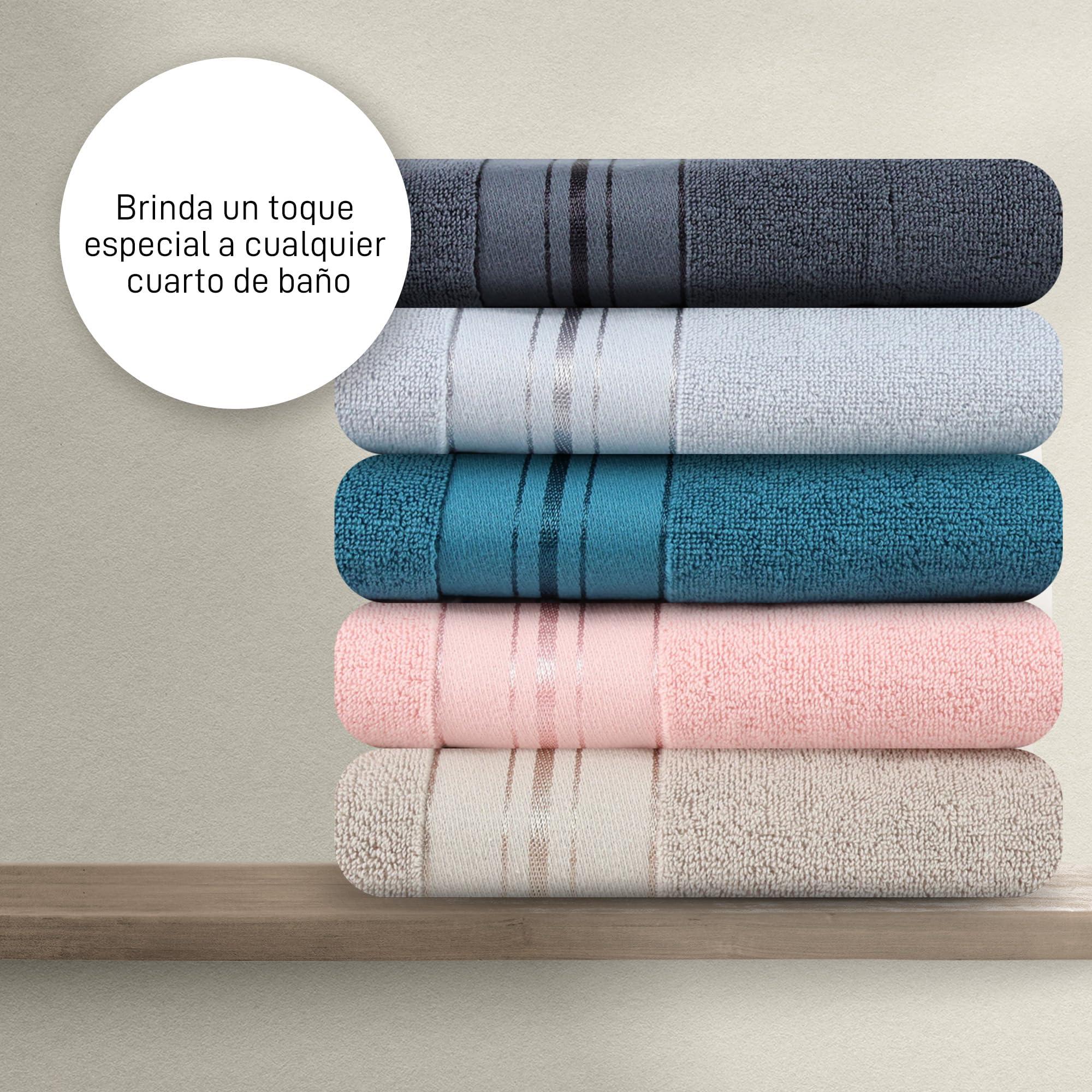 Juego De Toallas 100% De Algodón - Ducha mas Lavabo - Juego De 2 Toallas De Algodón Absorbentes Dimensiones 140x70 cm y 35 x 75 cm - Paquete De 2. (Rosa)
