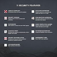 Vista 4 de DocuGard Cheque de Seguridad Estándar, 11 Características, 8.5 X 11, Fondo de Mármol Azul, 500/resma