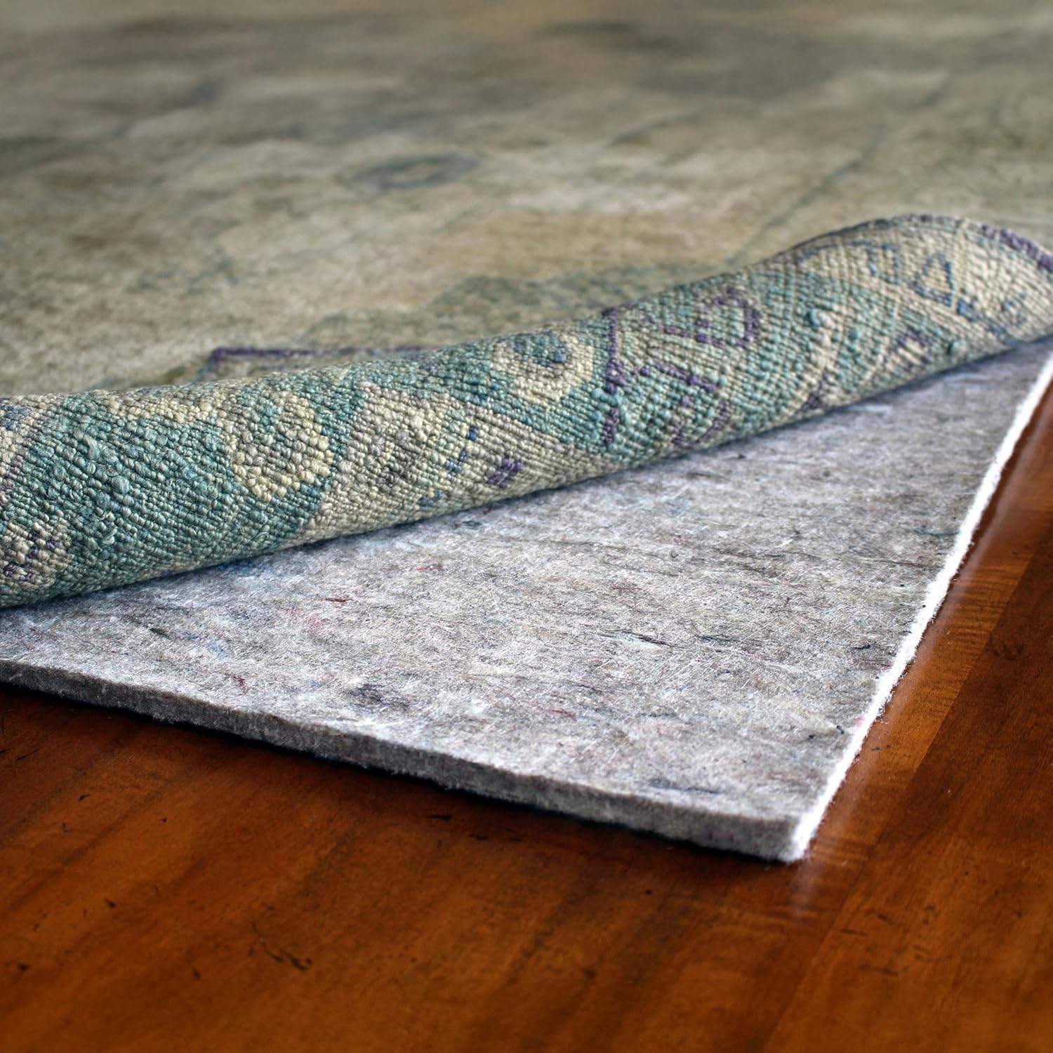 RUGPADUSA - Superior-Lock - 11' Square - 7/16" Thick - Felt + Rubber - Luxury Non-Slip Rug Pad - Perfect for Hardwood Floors, Available in 2 Thicknesses, Many Custom Sizes