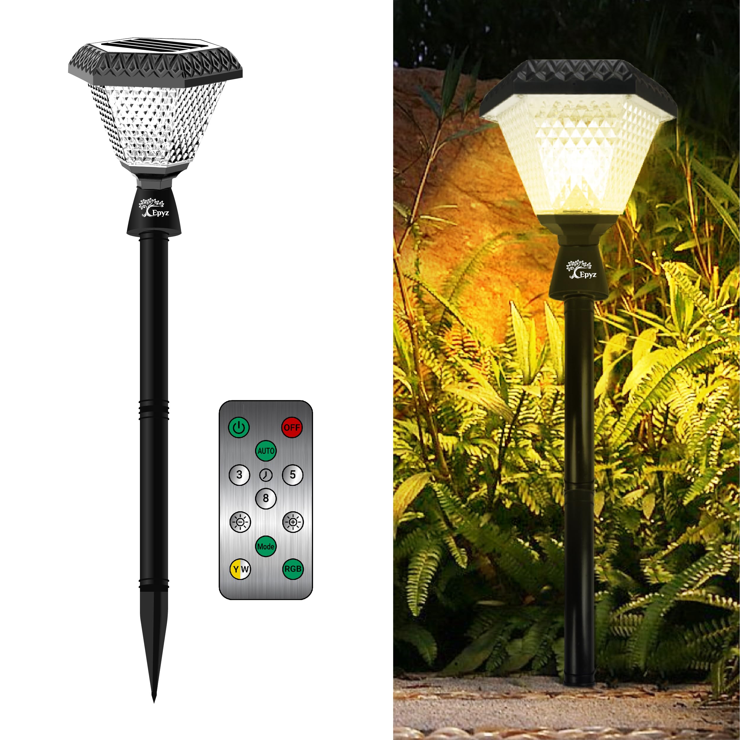 Epyz Solar Pillar & Stake Light Hexagon Shape with 34 LEDs, 2W Solar Panel, 2000mah Battery, 3 Type of Lights, Application for Fence, Garden, Wall, Outdoor (Hexagon, Multicolor) (B0BS6WV18K) Amazon Price History, Amazon Price Tracker