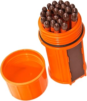 UCO Stormproof Match Kit with Waterproof Case, 25 Stormproof Matches and 3 Strikers