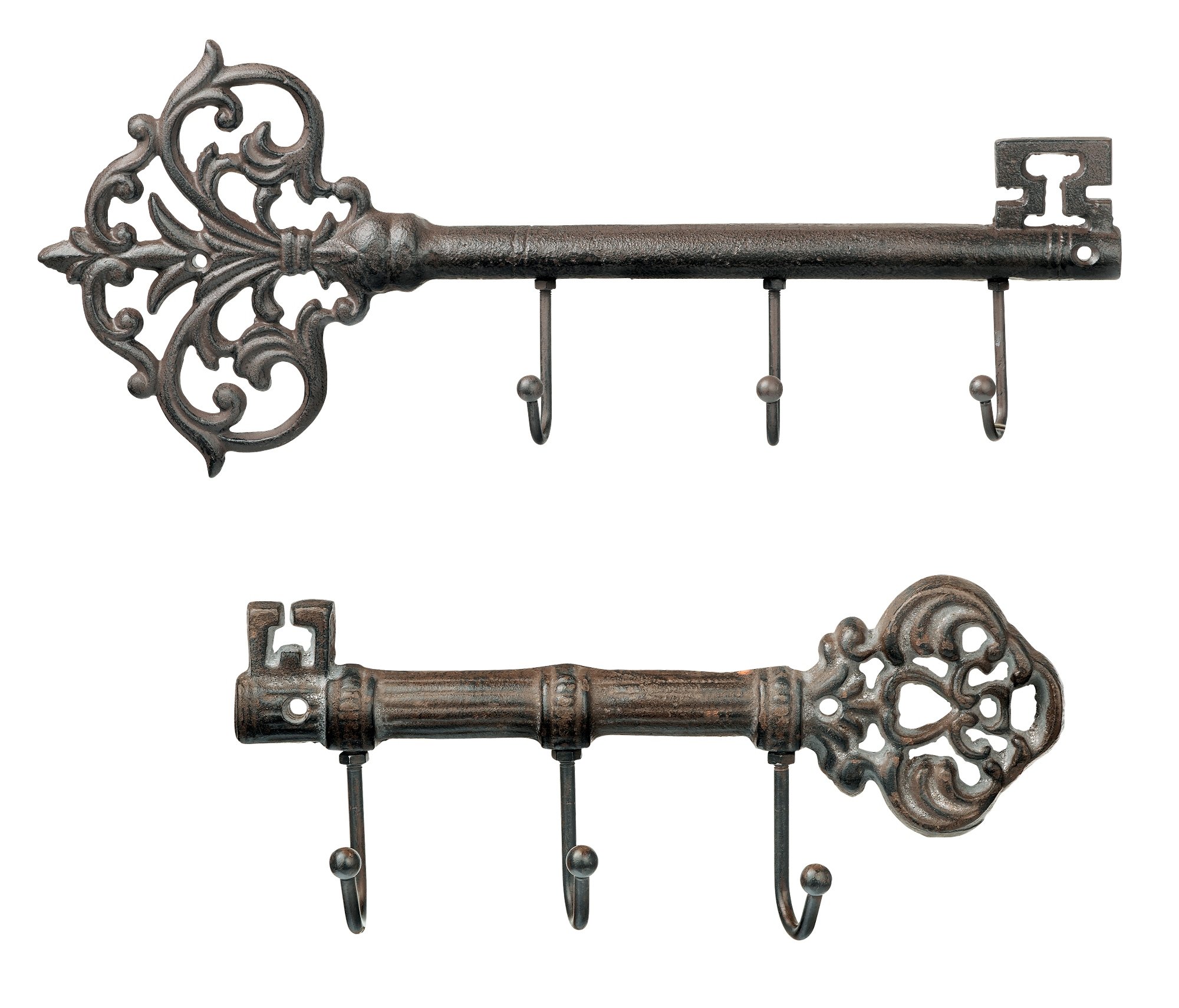 Grasslands Road Metal Key Wall Hook Assortment, 9-Inch, Set of 4