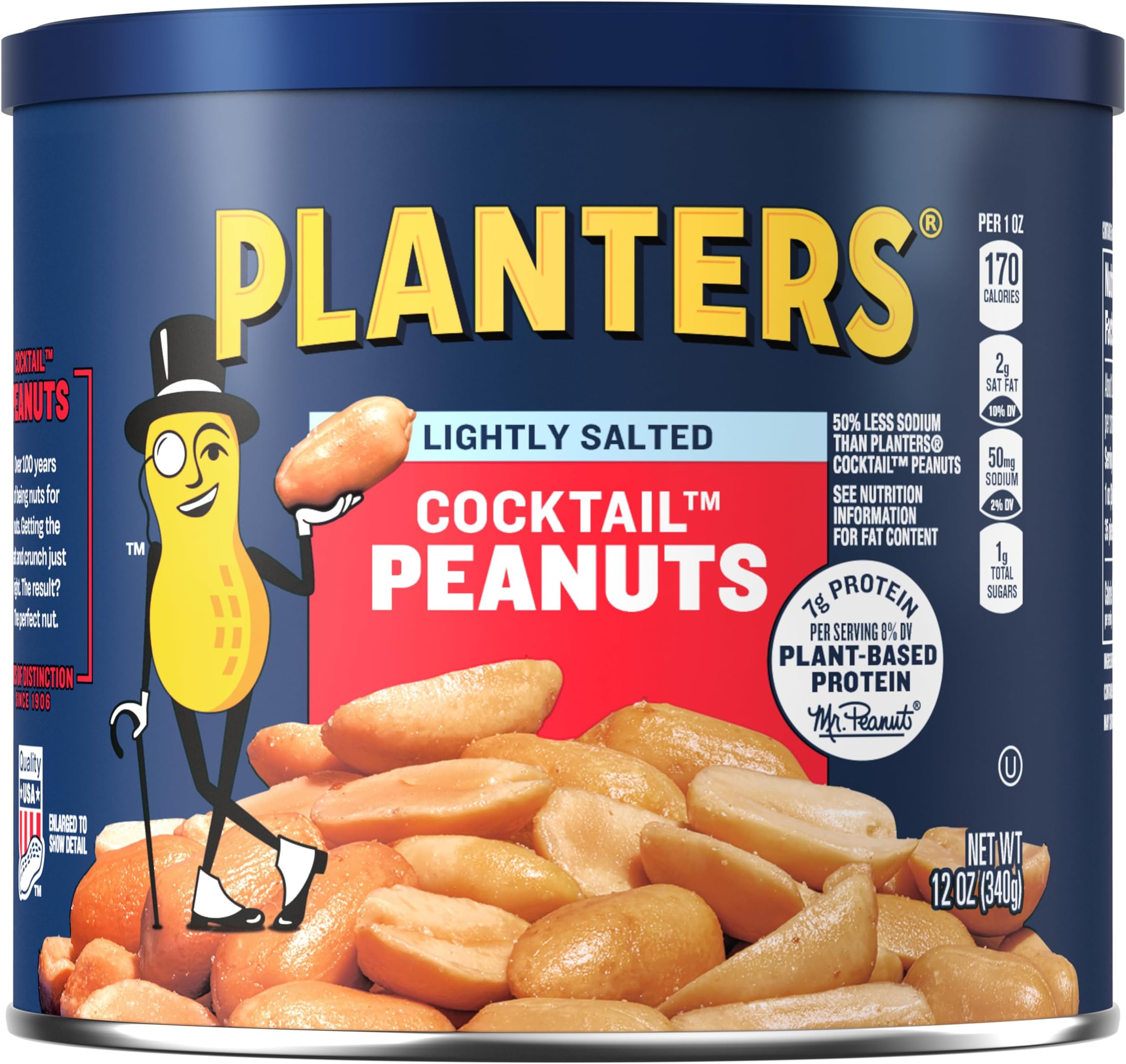 Planters Lightly Salted Cocktail Peanuts, 340g