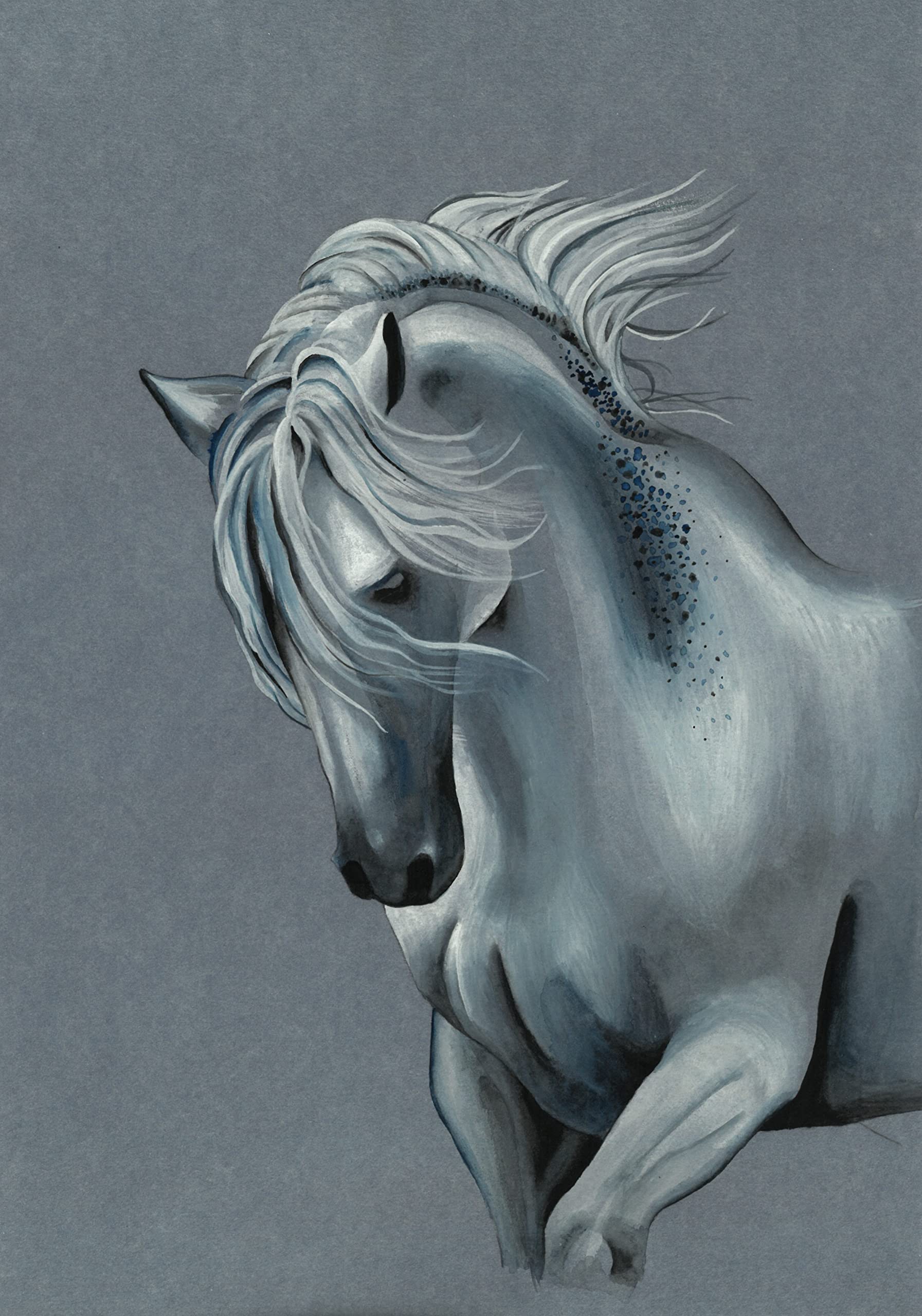 Clairefontaine 975410C - Blocco di Carta da disegno PaintOn 24 Fogli 21x29,7 cm 250g colori assortiti (4 Fogli Bianco, bianco a grano, grigio, naturale, nero e denim) - Pacco di 4 taccuini