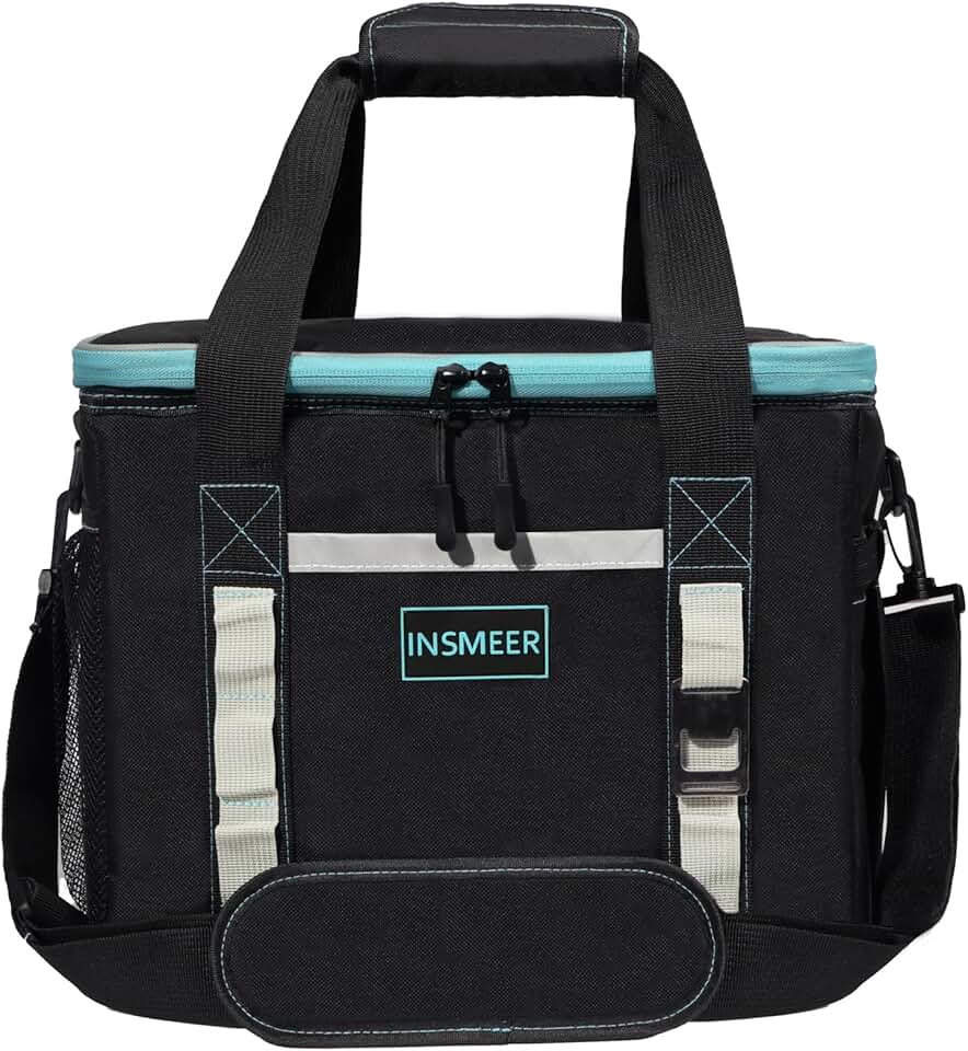 INSMEER Bolsa Térmica 25L/48L Grande, Impermeável, Cooler para Marmita, Caixa Térmica com Alça Desmontável - Ideal para Praia, Acampamento