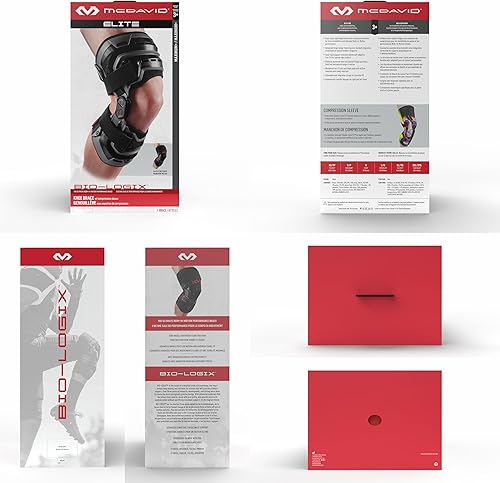 Miniatura 6 de McDavid Rodillera Bionic con manga de compresión. BIO-LOGIX Soporte lateral con bisagras para instabilidades, ligamento, ACL, MCL, PCL, lesiones de