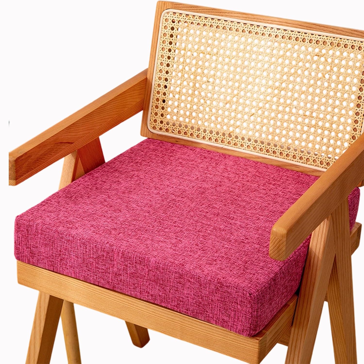 Hkjgnh F14 Memory Foam Square Seat Cushion 3/5/8Cm Thick,40/45/50Cm Stool Cushion, Circle Chair Pad With Removable Cover For Dining Kitchen Bar Chairs(,45X45x8cm)