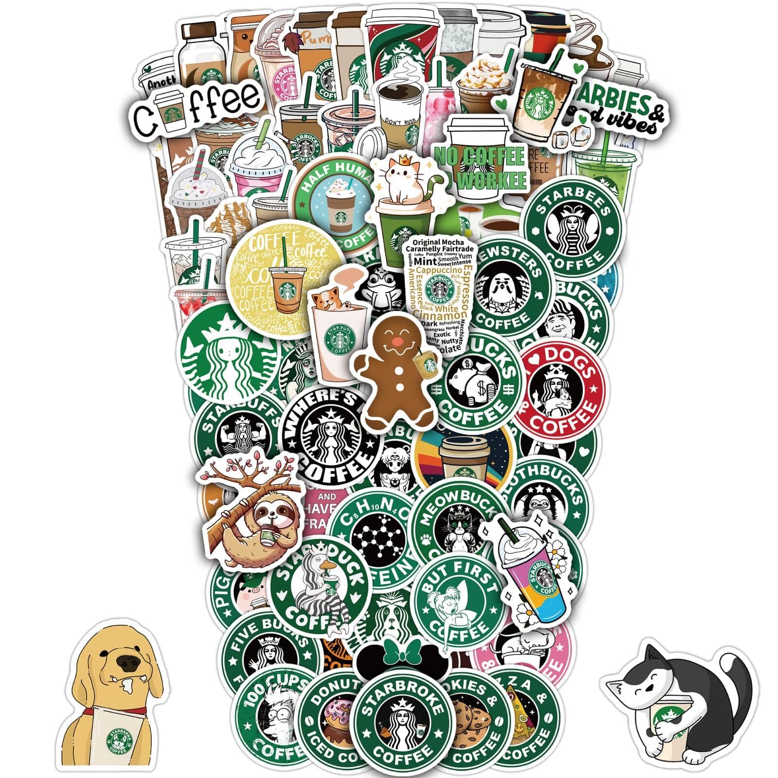 Autocollants à café MiStar anti-décollement pour tasses et scrapbooking