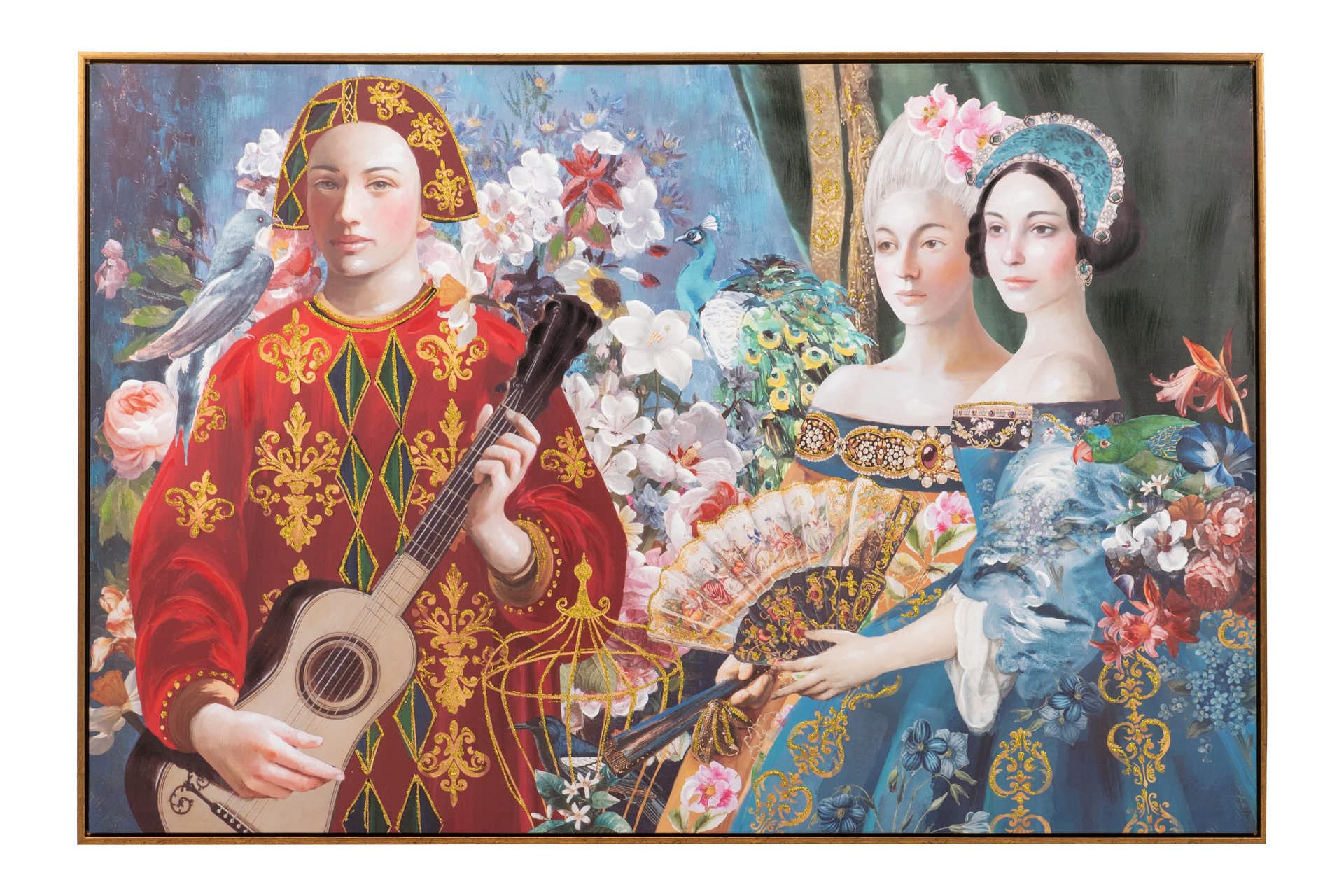 Adda Home Cuadro, Lienzo 80% Pintado A Mano con Marco PS, 120X4X80 CM