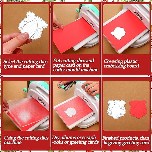 Miniatura 5 de Lasnten Troquelado de Navidad para hacer tarjetas, palabras de bendición, gnomos, troquelados, álbumes de recortes para Navidad, Halloween, día de