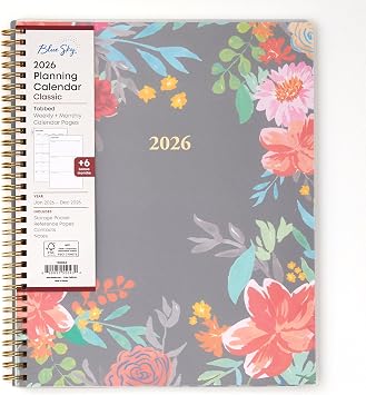 Blue Sky 2026 Weekly & Monthly Planner Calendar, 8.5"x11", Sophie
