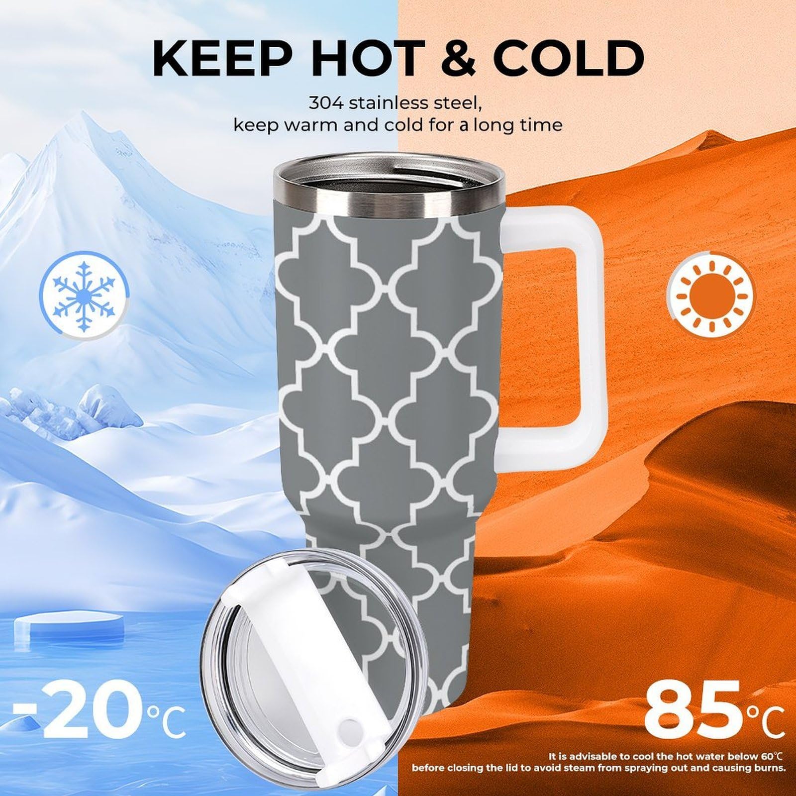 Tazas de café de doble pared con aislamiento al vacío de doble pared, botellas de agua para café helado, té, bebidas frías y calientes