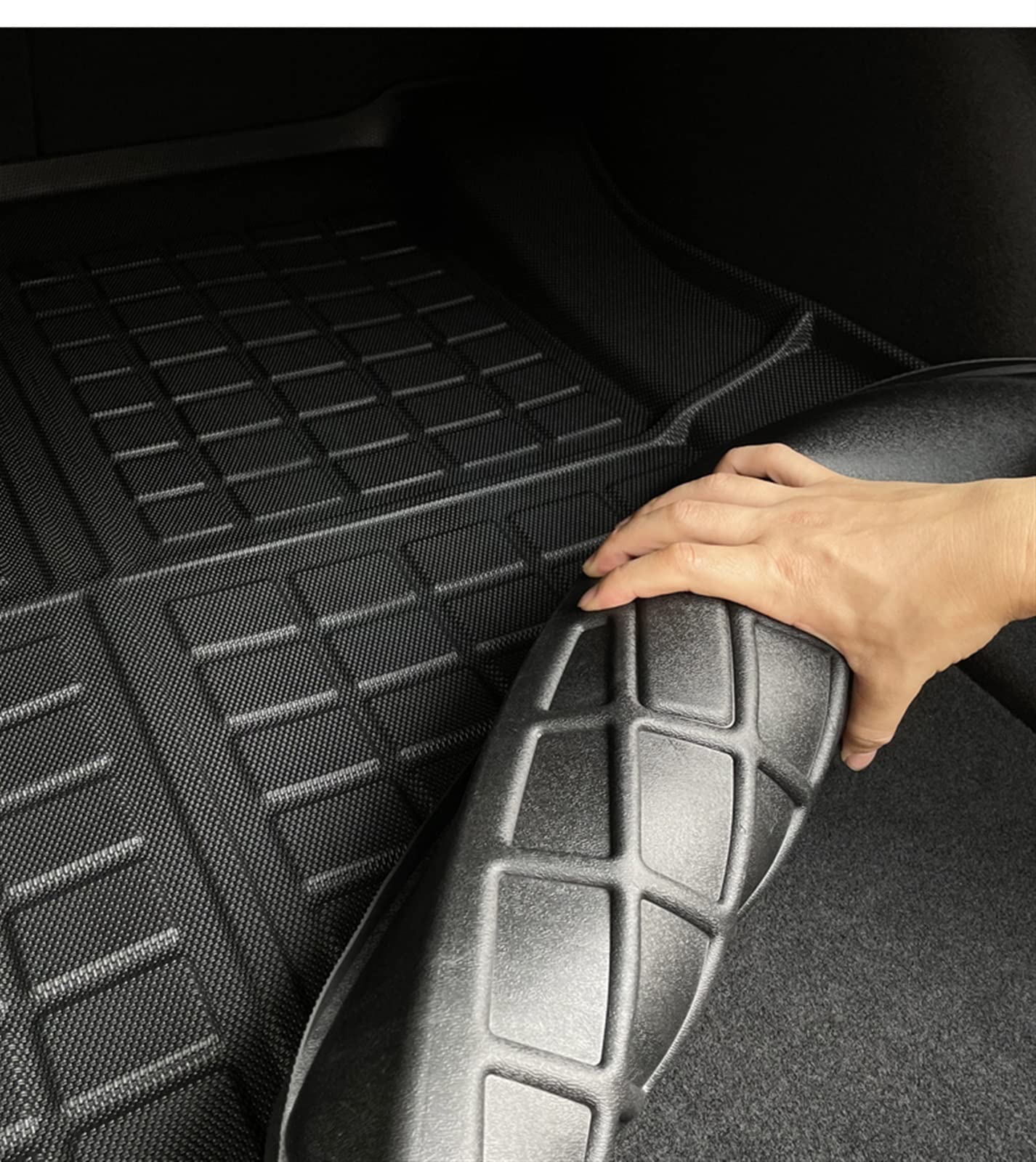 Kofferraum Schutzmatte Für Tesla Für Modell Y Sitze 2020 2021 2022 Rückenmatte Sitzbezug & Kofferraummatten Set Kofferraum Teppich Cargo Liner Auto Kofferraummatten (Size : Seats Back Cover)