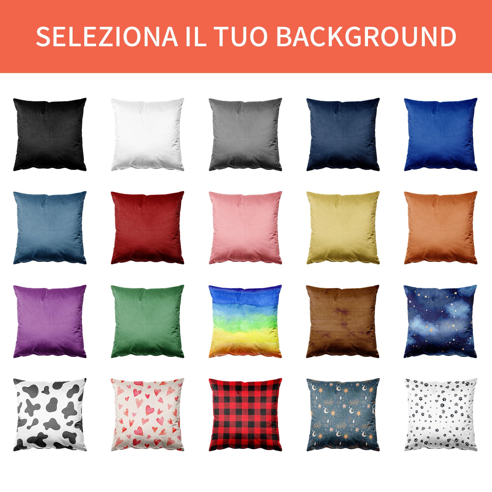 Easycosy Cuscino Personalizzato Con Foto E Testo, Stampa Fronte