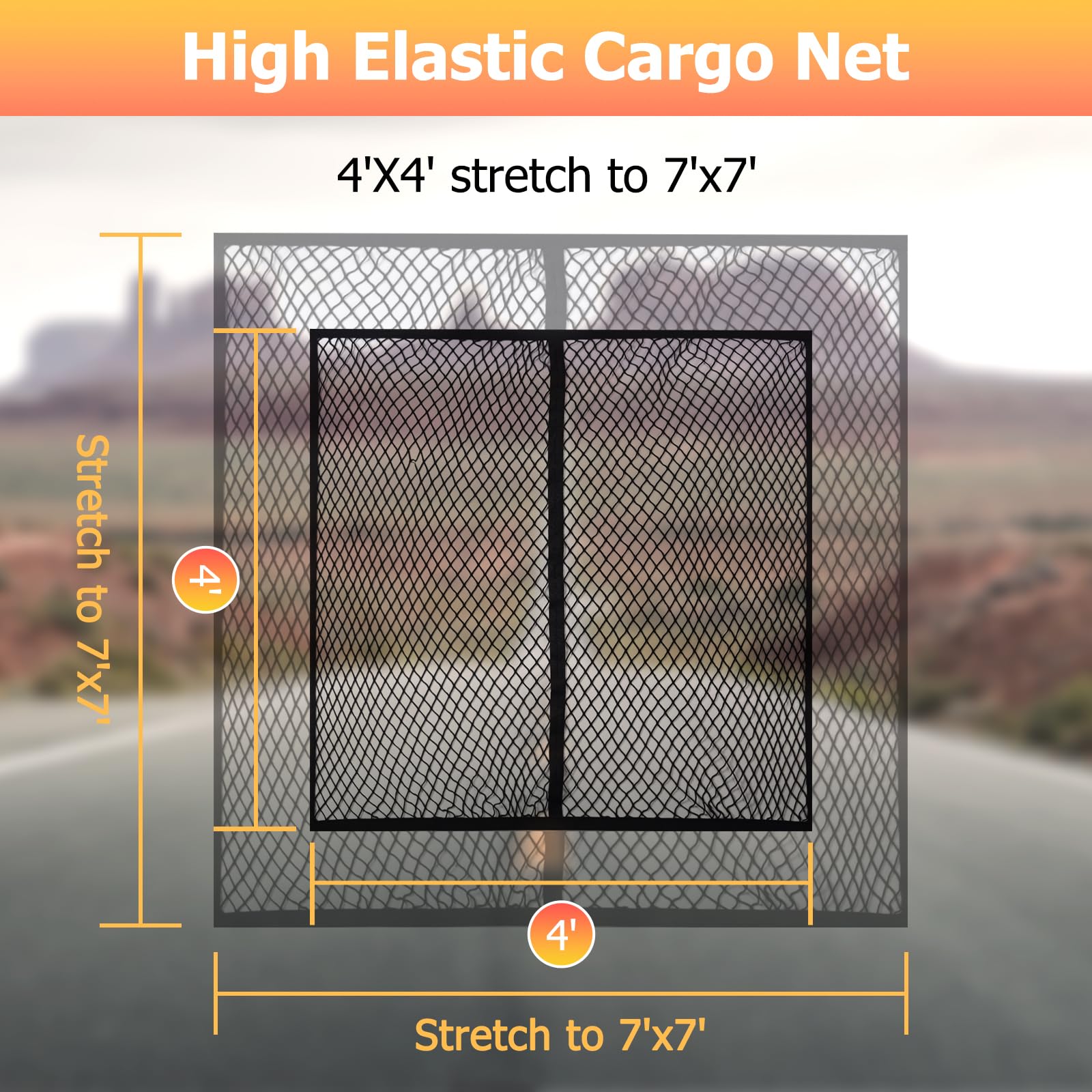 Filet De Chargement élastique Pour Coffre Voiture/camion – Nylon Extensible, Fixation Facile – Pour Ranger Courses, Bagages, Empêcher Les Objets De Bouger