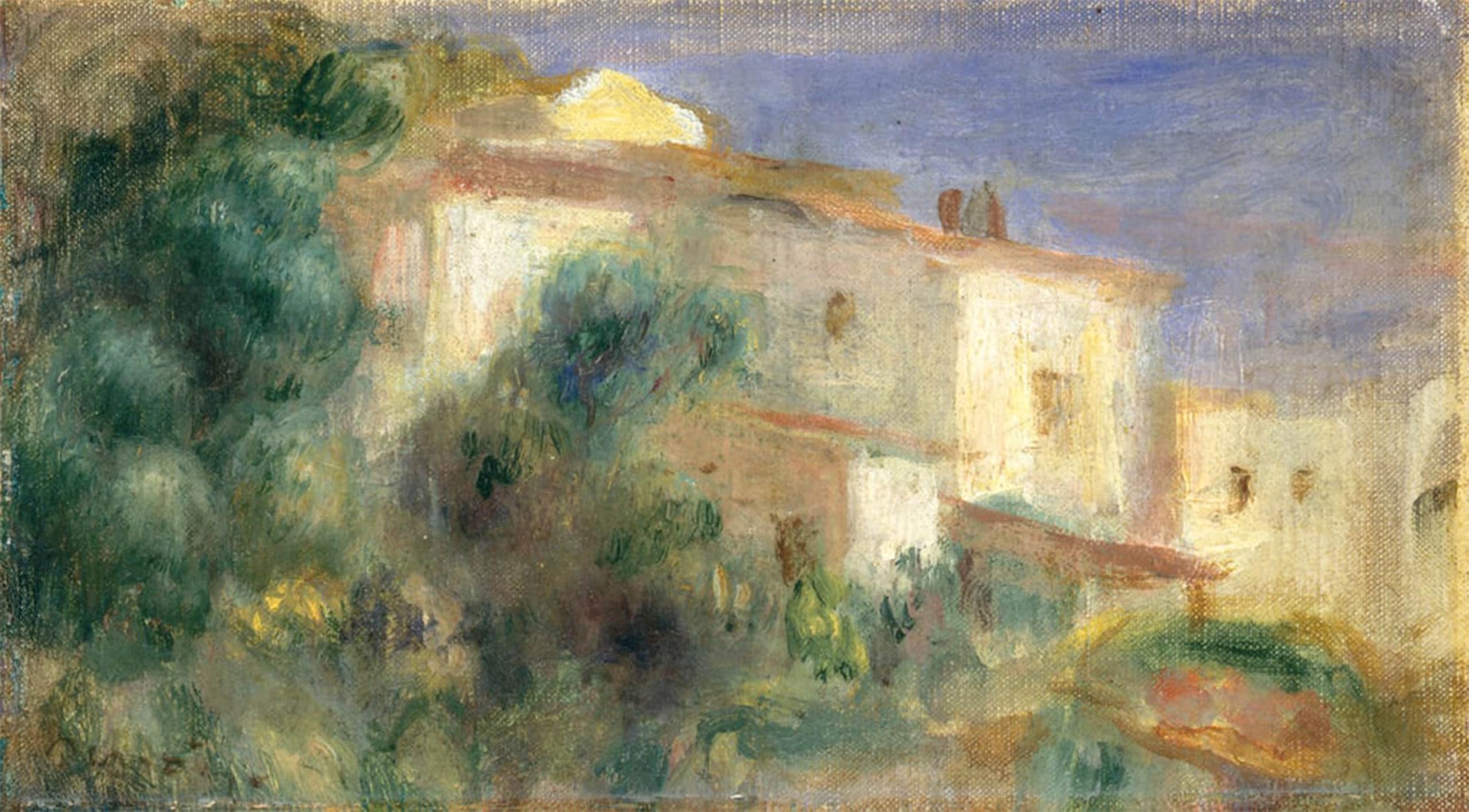 SERENDIPITP Vintage Picture Print on Canvas Wall Art Poster House of the Post Cagnes by Pierre Auguste Renoir Artwork Print Poster for Wall Decor 60x90cm