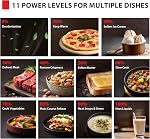 TOSHIBA Small Microwave Oven with 11 Power Levels, ChefDefrost, Sound On/Off & Eco Mode, 0.7 Cu Ft, 700W, Black, MM-EM07PA(BK)