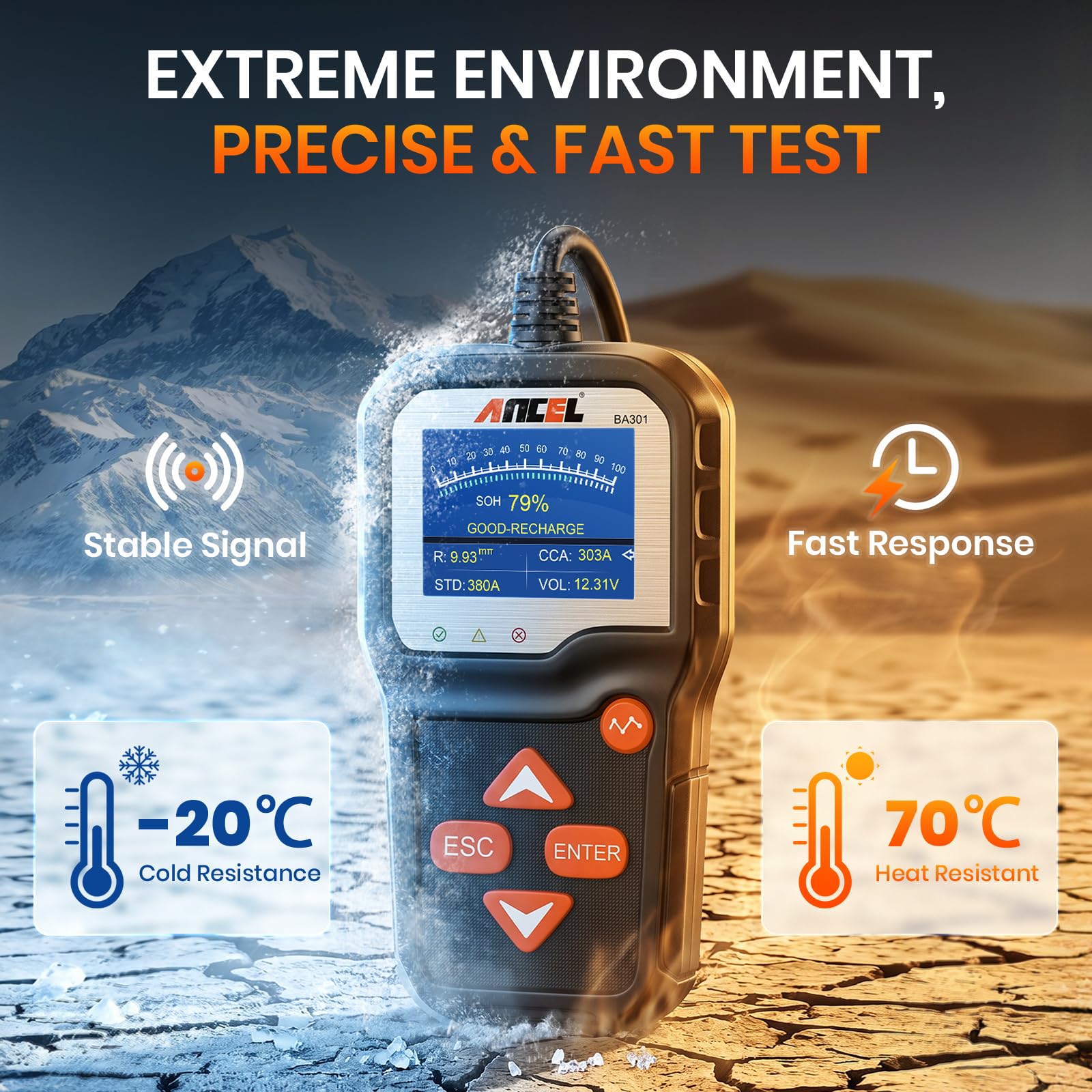 ANCEL BA301 6V 12V tester akumulatora samochodowego