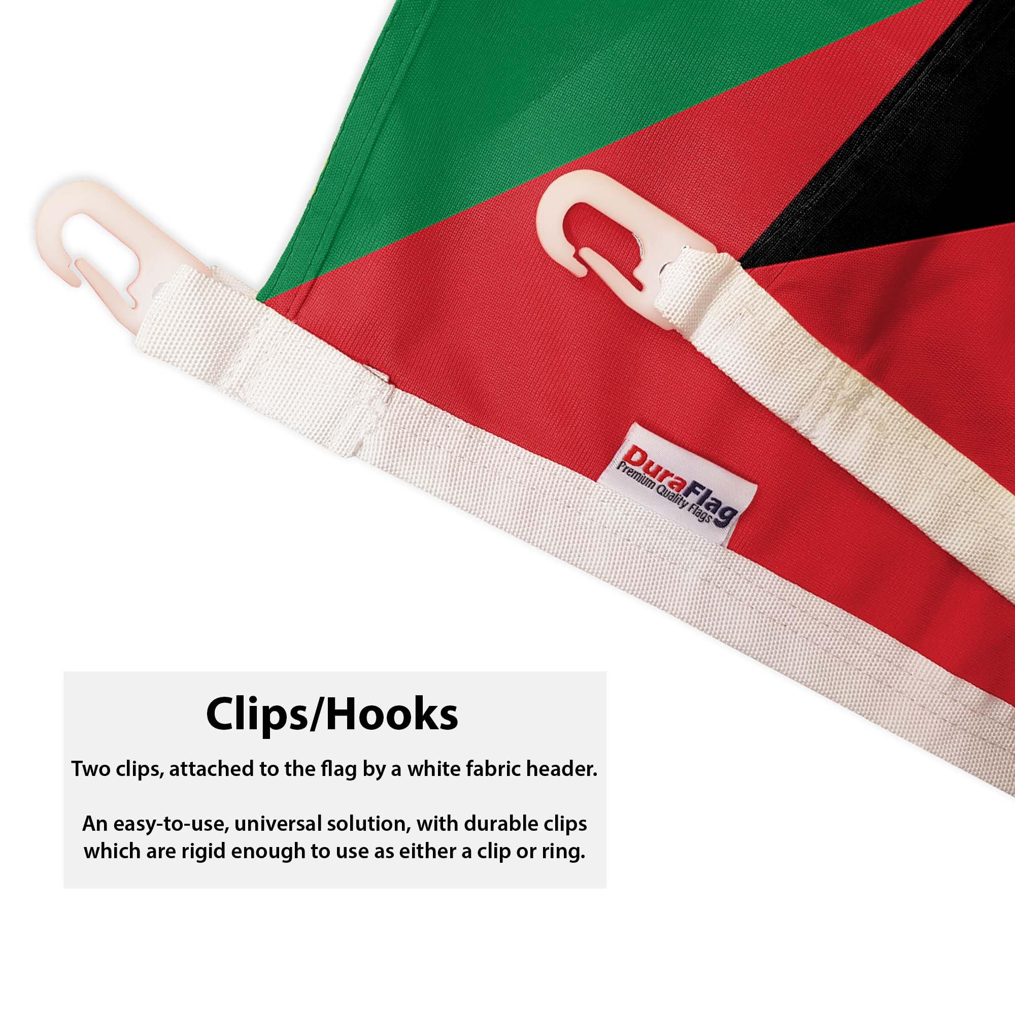 Palestine DuraFlag with Clips 5ft x 3ft Premium Quality Flag 150cm x 90cm, 5ft x 3ft (150cm x 90cm) - Image 2