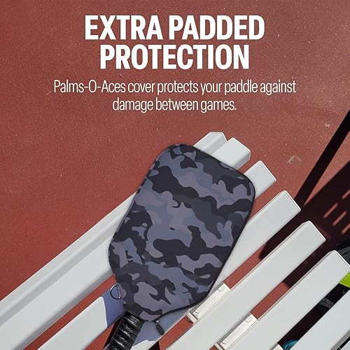 Vista 159 de Palms-O-Aces Pickleball Paddle Sleeve Lightweight Padded Canvas Covers for Paddles Protective Racket Case with zipper Standard & Elongated