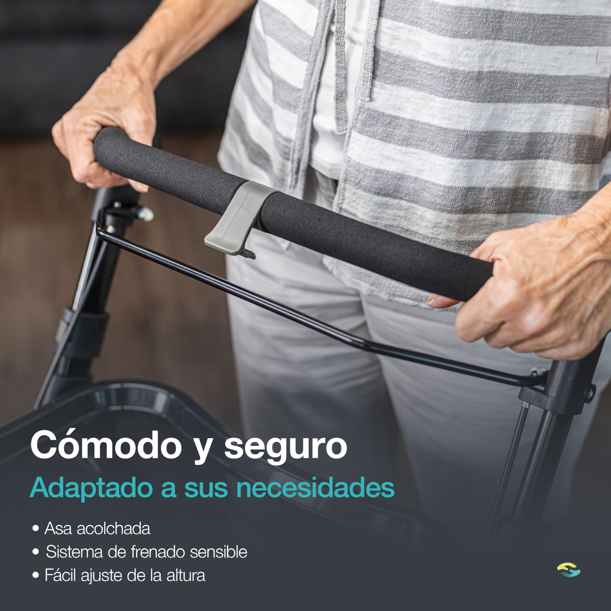 HELAVO Andadores Estrecho y Ligero para Casa - 60 cm de ancho - Andadores para Ancianos con Bandeja
