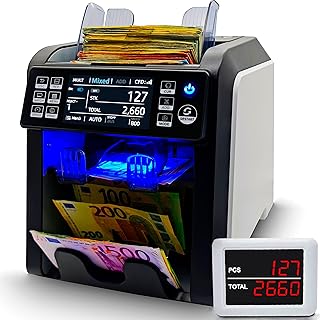 BEITZ BS-950A | NEUHEIT 2025 | Geldzählmaschine mit 2-Taschen-System | EZB-getestet | Wertzähler & Falschgeldprüfer (9-fach) | Banknotenzähler mit 2CIS-Technologie | Touch-Display | Updatefähig